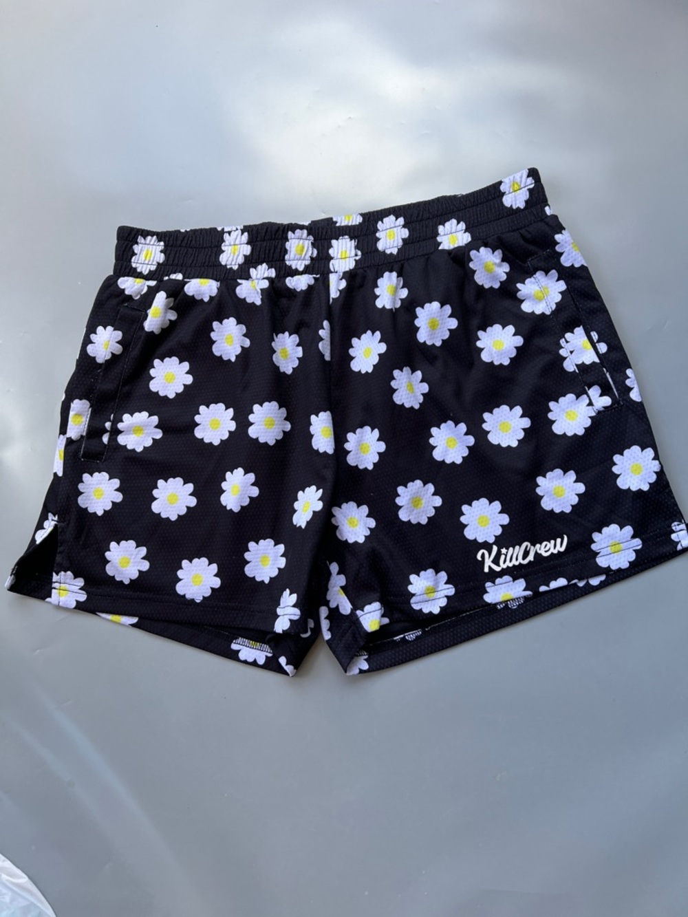 Kill Crew Black and White Logo Athletic Shorts